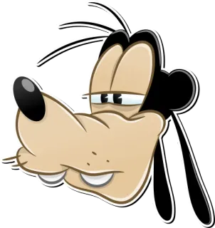 😴 2eda8258 Goofy ドジ, ディズニー, 漫画, キャラクター, 面白い, 変顔 telegram sticker