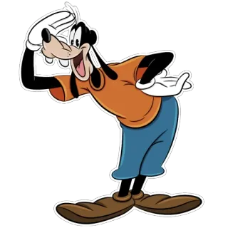 👀 30e27cf0 Goofy 漫画, ディズニー, グーフィー, キャラクター, 面白い, アニメ telegram sticker