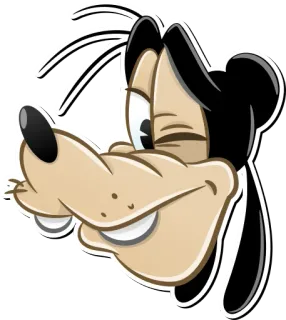 😉 3e4c34dc Goofy おっちょこちょい, ディズニー, 漫画のキャラクター, 犬, 面白い, アニメ telegram sticker