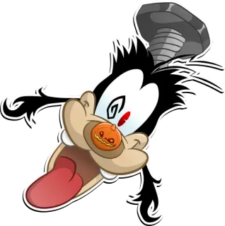 🤪 6343ce95 マンガ, キャラクター, ユーモア, ハロウィーン, 舌, 面白い telegram sticker