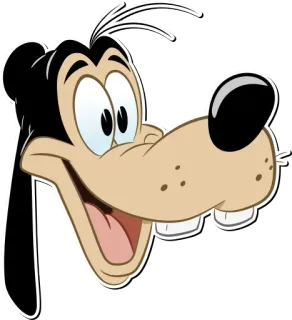 😃 d4b6d510 Goofy ドジ, ディズニーキャラクター, 漫画, 犬, 面白い, アニメ telegram sticker