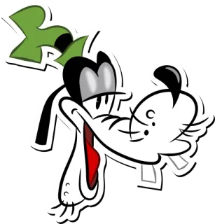 🥴 e1f136a2 Goofy 間抜け, ディズニー, 漫画, キャラクター, 犬, 面白い telegram sticker