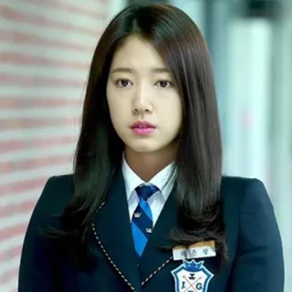 😕 db9b4c54 femme, uniforme scolaire, portrait, coréen whatsapp sticker