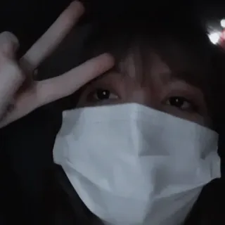 ♟ 2d92bd6d 脸, 人, 面具, 眼睛, 和平标志 telegram sticker