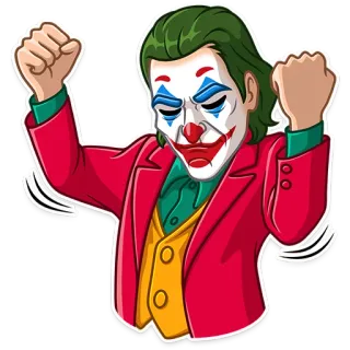 😤 23426f3f Joker Joker, Clown, Film, Méchant, DC Comics, Super-vilain telegram sticker