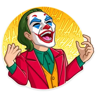 😂 a1142c32 Joker HA HA HA HA HA HA Joker, Clown, Vilain, DC Comics, Personnage de BD, Haha telegram sticker