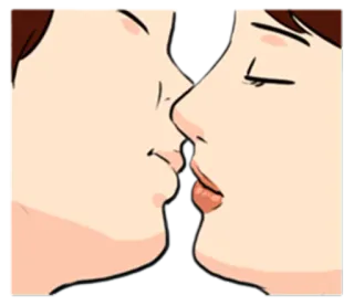 💏 41e33c21 küssen, paar, liebe, romantik, zuneigung whatsapp sticker