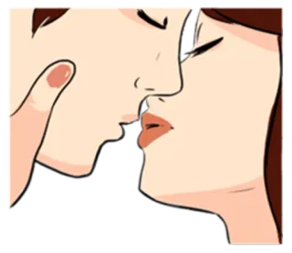 💏 a1d779a3 Kuss, Liebe, Paar, Romantik, Zuneigung, Beziehung whatsapp sticker