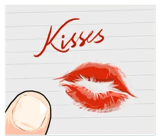 The Kissing telegram stickers