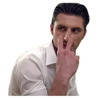 😒 3f21f5a7 人, ジェスチャー, 侮辱的, 男, 中指 telegram sticker