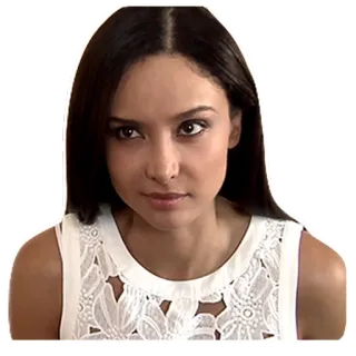 😏 c7fd8075 女性, ポートレート, 顔, 人物, 真剣, 表情 telegram sticker