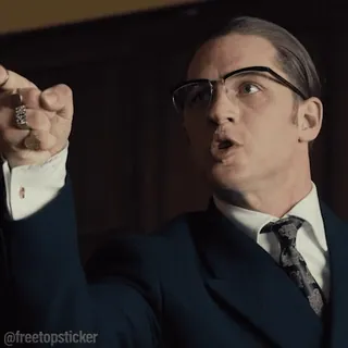 😠 1eb17f1d @freetopsticker người đàn ông, áo vest, kính, ngón tay telegram sticker