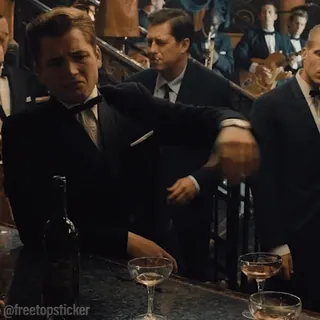 🍷 d4e14cba @freetopsticker đàn ông, bartender, cocktail, rượu, áo vest, tiệc telegram sticker
