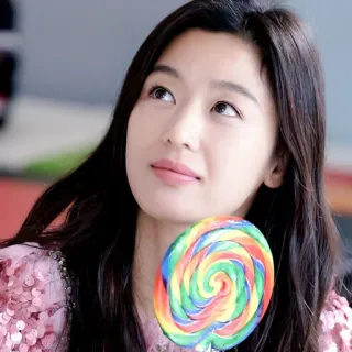 🍭 68501302 女性, ロリポップ, ポートレート, 美しい, 顔, 韓国 telegram sticker