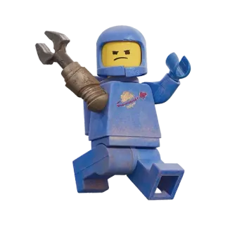 😕 e881e72f Benny The Lego Movie Лего, космонавт, персонаж, фильм, Лего Фильм, Бенни telegram sticker