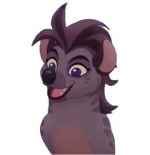 😀 068c215a hyena, cartoon, animal, mammal telegram sticker