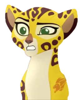 🤔 57f7e958 Fuli The Lion Guard animal, cheetah, lion guard, fuli, cartoon, character telegram sticker