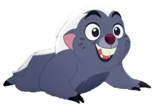 😃 706d1d3e Bunga The Lion Guard cartoon, animal, honey badger, cute telegram sticker
