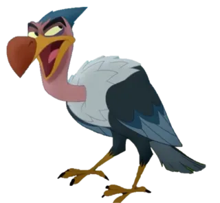😏 a597305b Ushari The Lion Guard bird, snake, cobra, Disney, The Lion King, cartoon telegram sticker