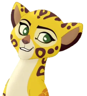 😏 ad3df965 Fuli The Lion Guard cheetah, animal, cartoon, character, fuli, the lion guard telegram sticker