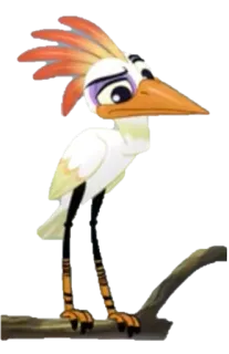 😏 b254e098 Ono The Lion Guard bird, cartoon, animal, sad, lion guard telegram sticker