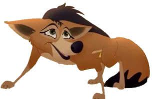 😅 e1d350dc cartoon, fox, animal, dog telegram sticker