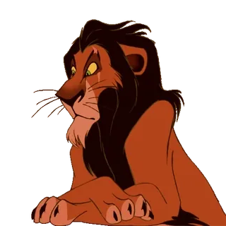 🙄 2eb3dc47 Scar The Lion King leone, cicatrice, Disney, cattivo, re leone telegram sticker