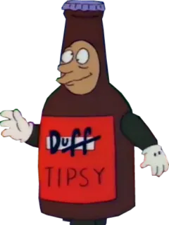 😗 9fbe95d9 The Simpsons Duff
Tipsy Duff Bier, beschwipst, Bierflasche, Simpsons, Cartoon telegram sticker