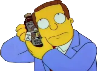 👂 b7e29add A simpsons, note, alkohol, bourbon, scotch telegram sticker