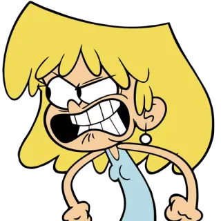 😡 04c2a21b Lori Loud The Loud House Kartun, Marah, Saudara perempuan, Pirang telegram sticker