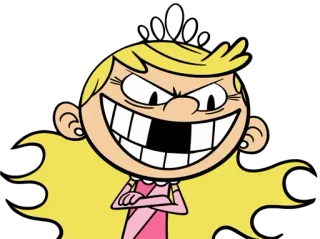 😈 3d6036fa Lola Loud The Loud House kartun, gadis, pirang, senyum telegram sticker