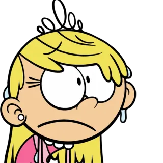 😰 4241cef3 Lola Loud The Loud House Kartun, Karakter, Sedih, Menangis, Animasi telegram sticker