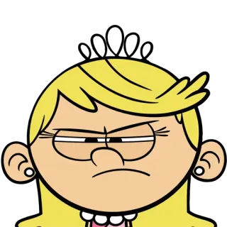 😒 f2f04a73 Lola Loud The Loud House Kartun, Marah, Putri, Jahat, Animasi telegram sticker
