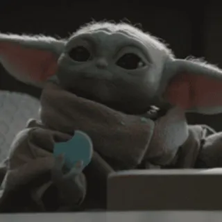 🌌 5b0ca16f Baby Yoda The Mandalorian малыш йода, мандалорец, грогу, звездные войны, милый, ребенок, еда telegram sticker