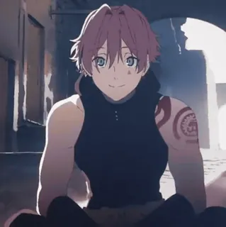 🫀 8b050ef4 Аниме, Мужчина, Худи, Тату, Рыжие волосы, Сидит telegram sticker