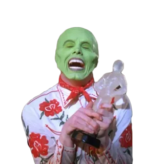 🎬 143e8c09 The Mask the mask, jim carrey, comedy, movie, cartoon whatsapp sticker