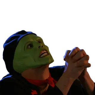 👏 6f1f689f The Mask mask, movie, funny, comedy, green whatsapp sticker