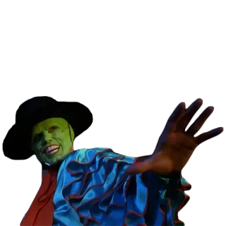 🕺 e9fc7e53 The Mask movie character, green face, mask, the mask, jim carrey whatsapp sticker
