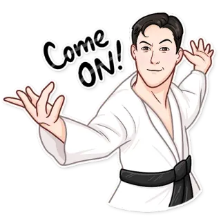 💪 b8b4437b Come ON! Karate, Arti marziali, Dai, Incoraggiamento telegram sticker