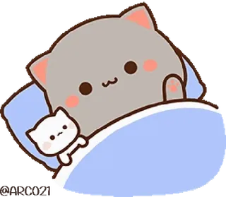 😴 a483d873 แมว, ลูกแมว, น่ารัก, นอนหลับ, การ์ตูน, คาวาอิ, สัตว์ telegram sticker