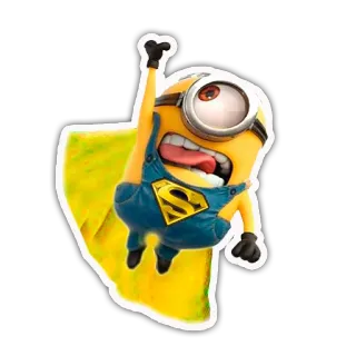 🚀 17c82db0 Minion minion, superman, cartoon, animated, funny, hero telegram sticker