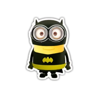 💪 79132baa Batman Batman, minion, superhero, cartoon, movie, bat, DC comics, comic book telegram sticker