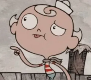 🥞 5778b873 漫画のキャラクター, 船乗り, 指差し, アニメ, かわいい telegram sticker