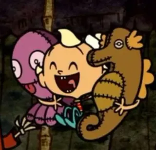 🥞 e2632d26 アニメ, 人形, 赤ちゃん, 生き物, ハグ, ユニーク, アニメーション, モンスター telegram sticker