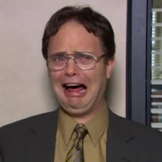 😭 547646d6 Dwight Schrute The Office ドワイト・シュルテ, ザ・オフィス, 泣く, 悲しい, 感情的 telegram sticker