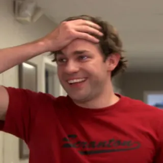 😍 b674b279 Jim Halpert The Office ジム・ハルパート, ジ・オフィス, ジョン・クラシンスキー, 笑顔, 面白い, テレビ番組 telegram sticker