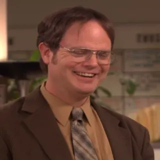 😁 d1edece4 Dwight Schrute The Office ドワイト・シュルート, ジ・オフィス, キャラクター, NBC telegram sticker