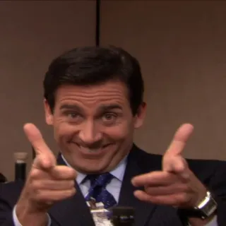 🤟 daee3b31 Michael Scott The Office 面白い, コメディ, テレビ番組, 指差し, オフィス telegram sticker