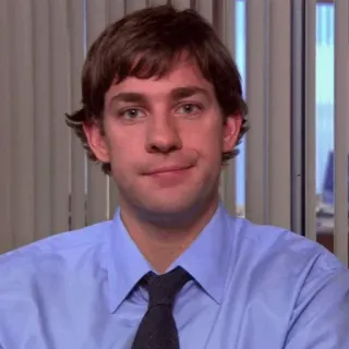 🗞 6015674b Jim Halpert The Office jim, halpert, the office, série de tv, comédia whatsapp sticker