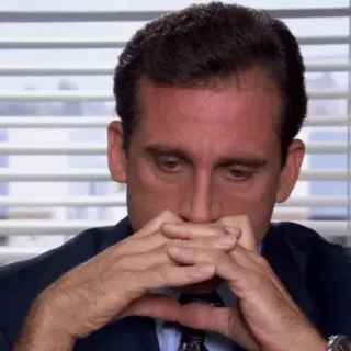 🗞 74318bfc Michael Scott The Office meme, triste, TV, The Office, Steve Carell whatsapp sticker